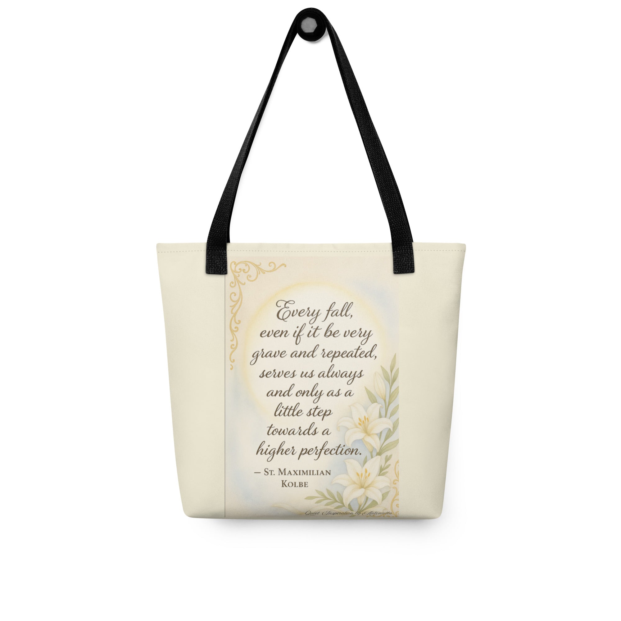 Every falls is a step to perfection, Inspirational Tote bag