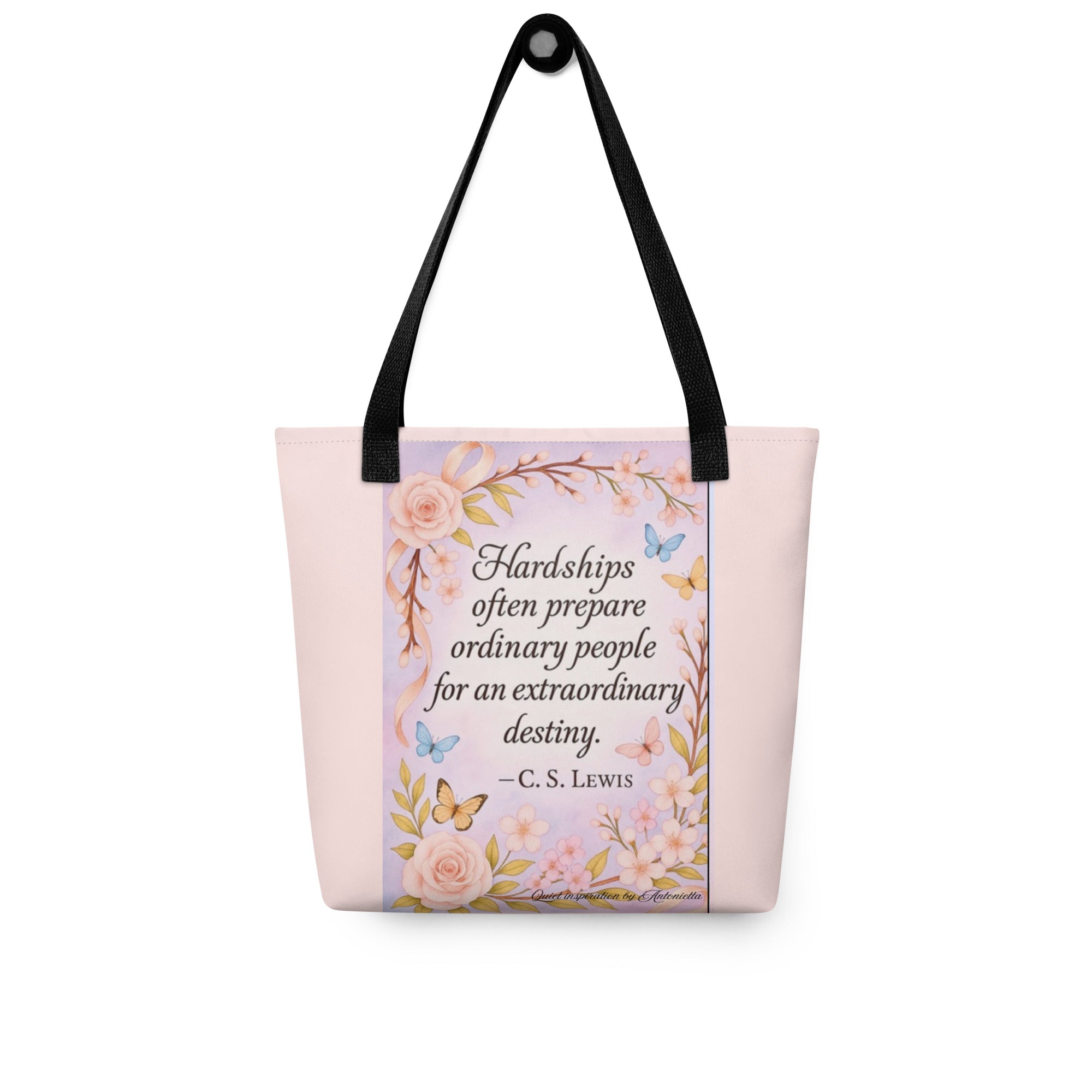 Hardships prepare us,  Inspirational Tote bag
