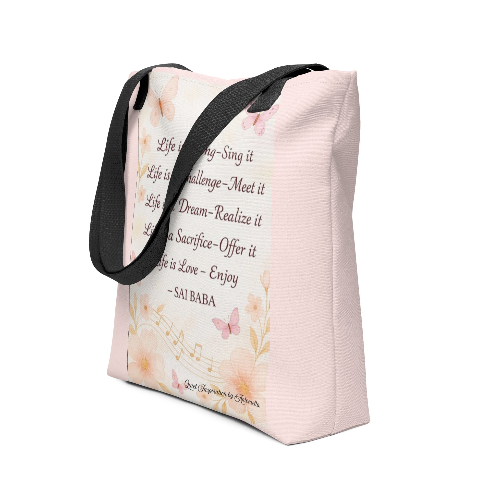 Life is a Song Inspirational Tote bag