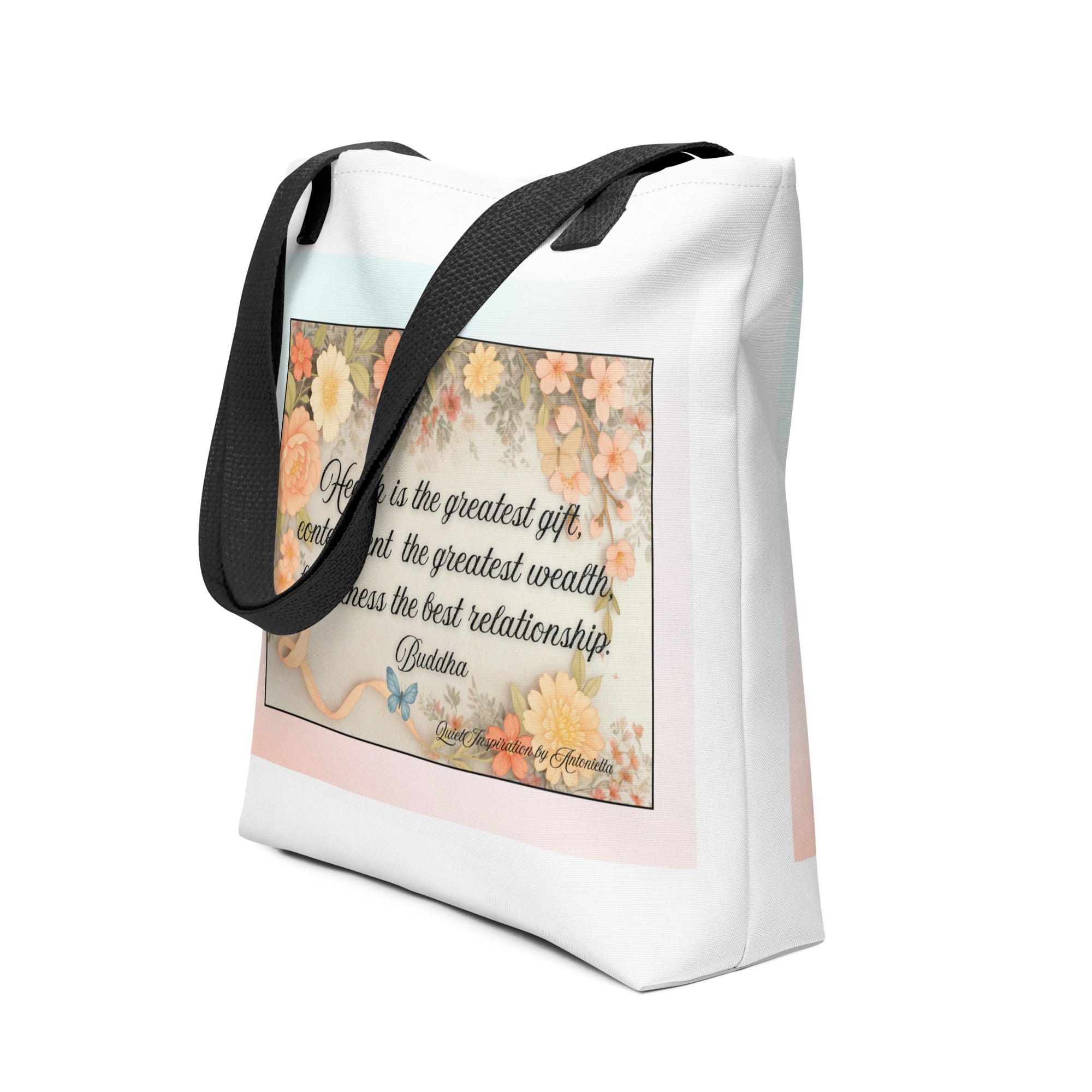 Health is the Greatest Gift Inspirational Tote bag