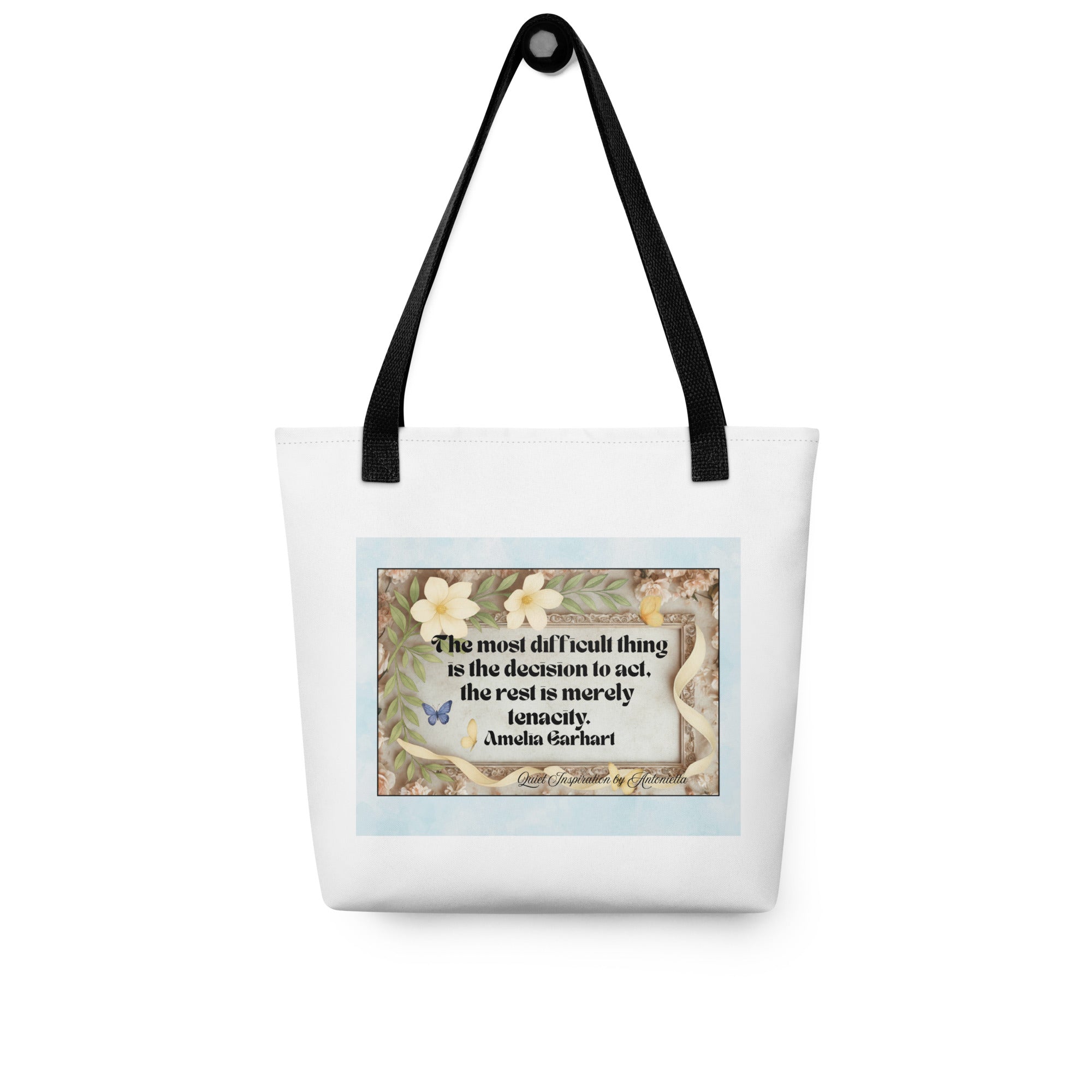 Courage Begins With Action Inspirational Tote bag