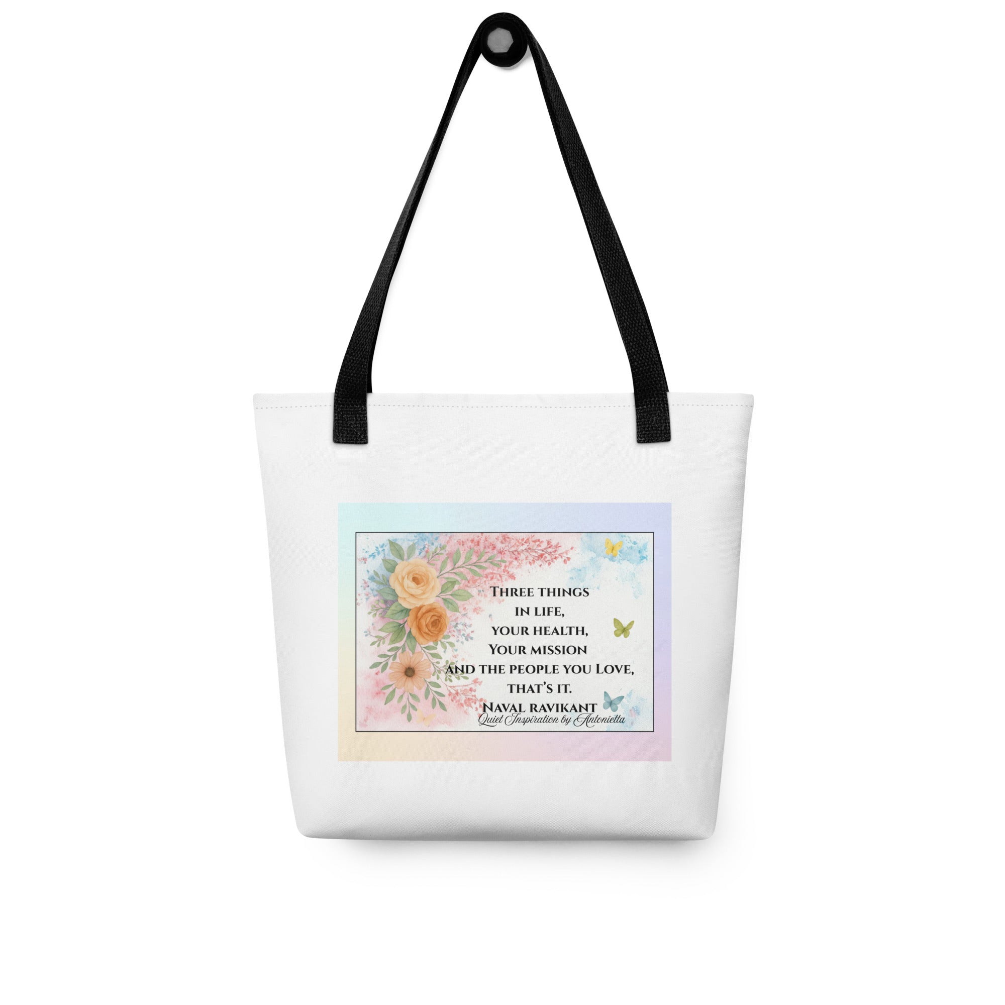 A Reminder of What Truly Matters Inspirational Tote bag
