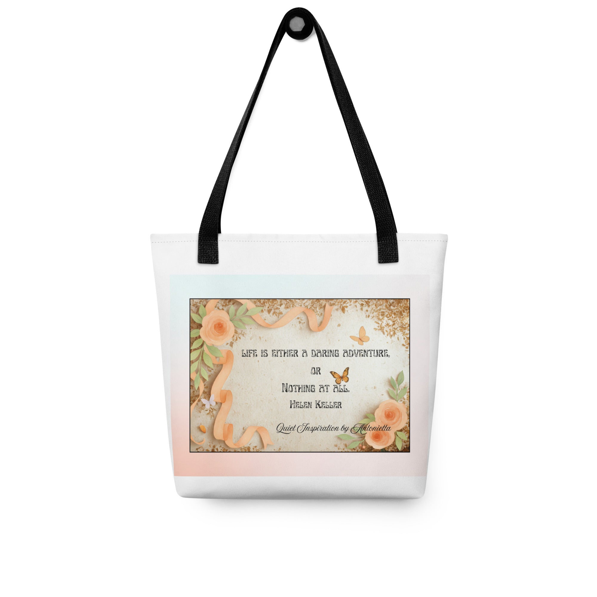 Choose Adventure Over Fear Inspirational Tote bag