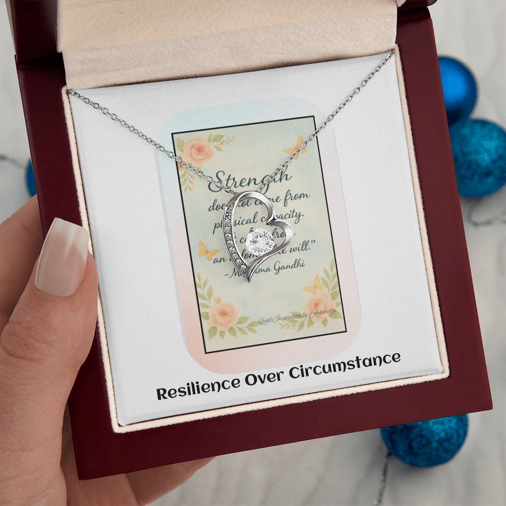 Inspirational Strength Necklace for Women – Motivational Resilience Gift About Inner Strength & Perseverance