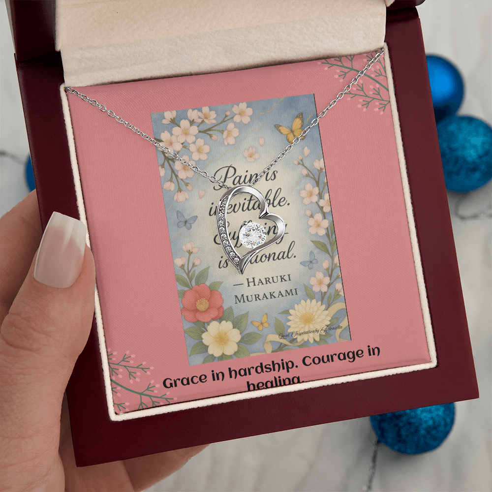 Inspirational Heart Necklace for Strength & Resilience | Meaningful Encouragement Gift for Women