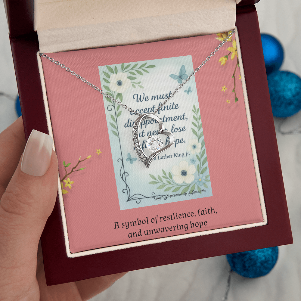 Encouragement Gift for Her – Inspirational Heart Necklace | Hope & Strength Jewelry for Daughter, Wife, Sister or Best Friend