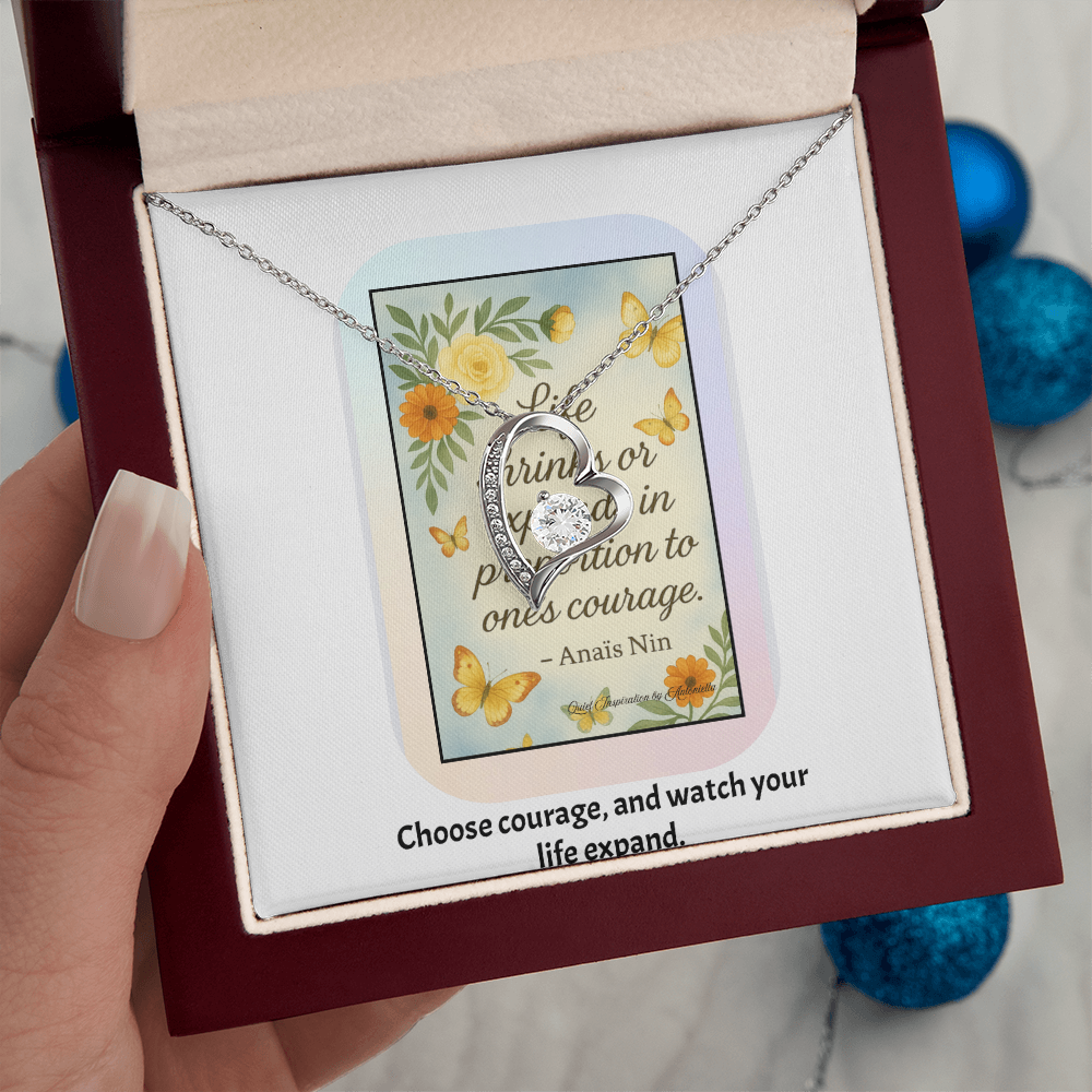 Encouragement Gift for Her – Courage Necklace for New Chapter, Graduation, Career Change or Fresh Start