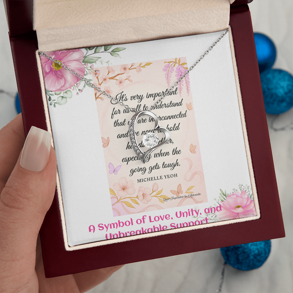 Elegant Heart Necklace for Women – Meaningful Love & Support Gift for Someone Special