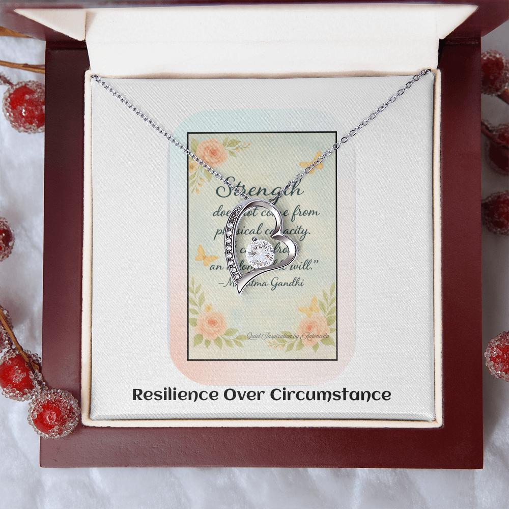 Inspirational Strength Necklace for Women – Motivational Resilience Gift About Inner Strength & Perseverance