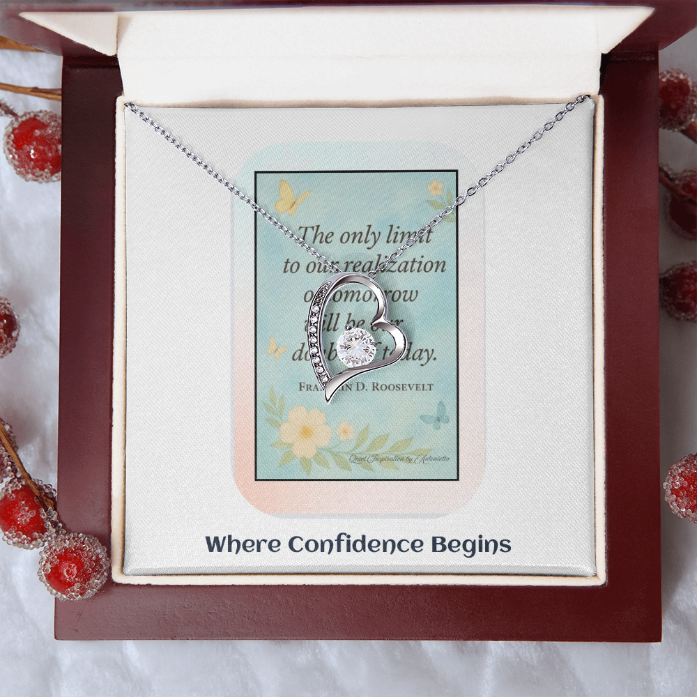 Inspirational Motivation Necklace for Women – Overcome Self-Doubt & Believe in Your Future – Encouragement Gift for Strength and Success