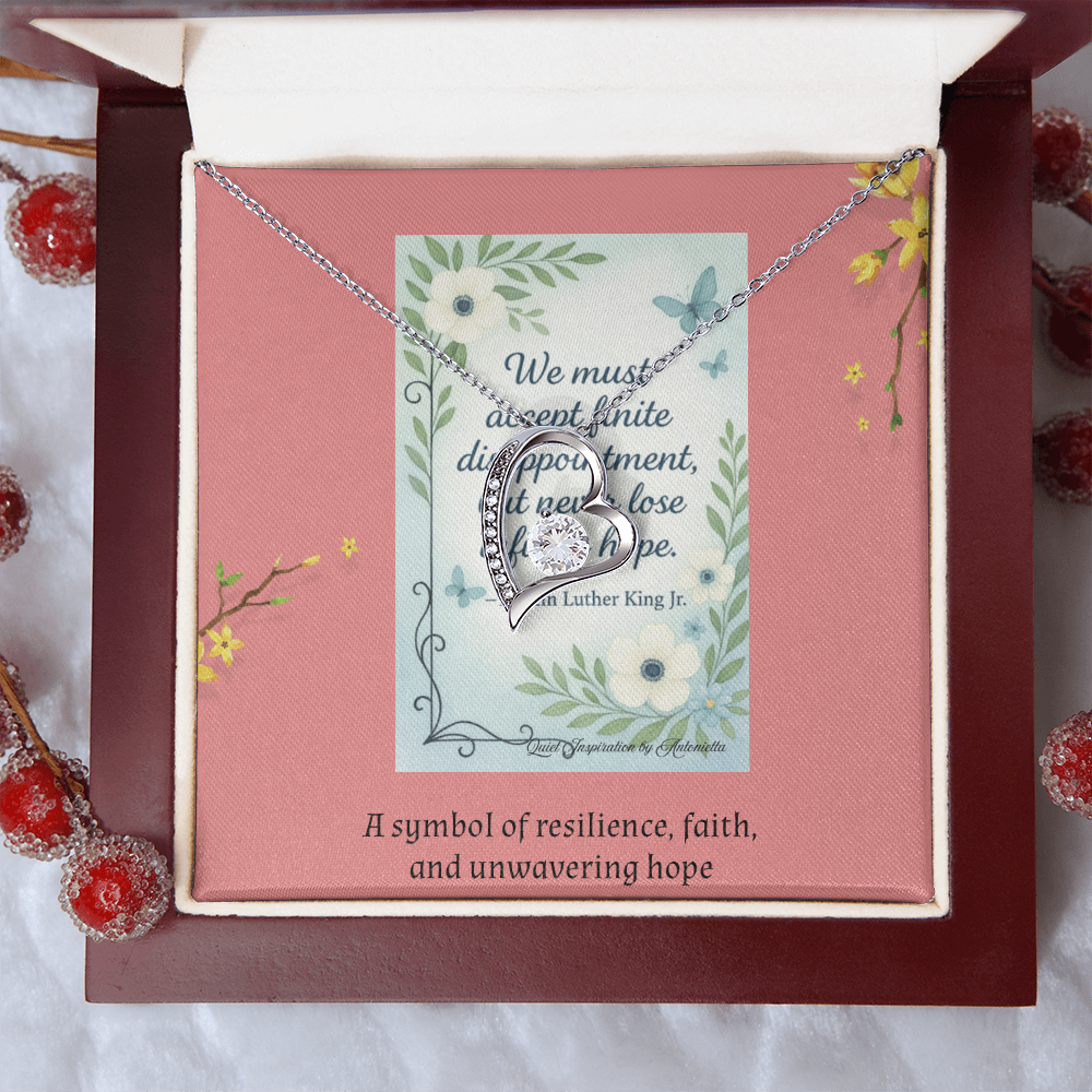 Encouragement Gift for Her – Inspirational Heart Necklace | Hope & Strength Jewelry for Daughter, Wife, Sister or Best Friend