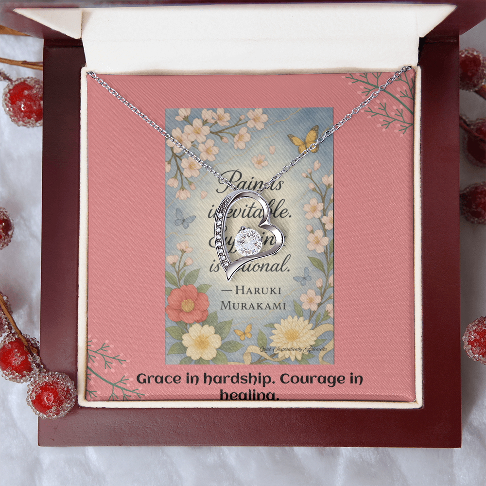 Inspirational Heart Necklace for Strength & Resilience | Meaningful Encouragement Gift for Women