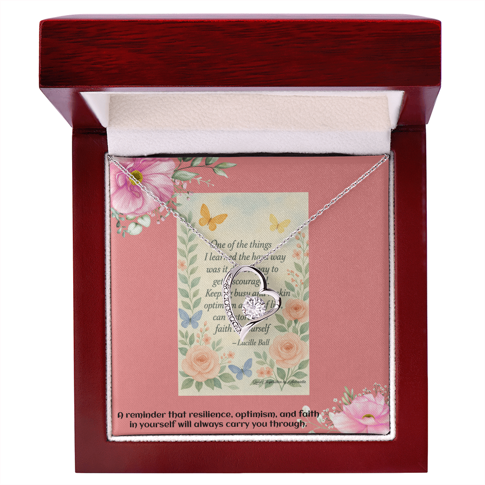 Encouragement Gift for Her – Inspirational Heart Necklace for Daughter, Wife, Sister or Best Friend