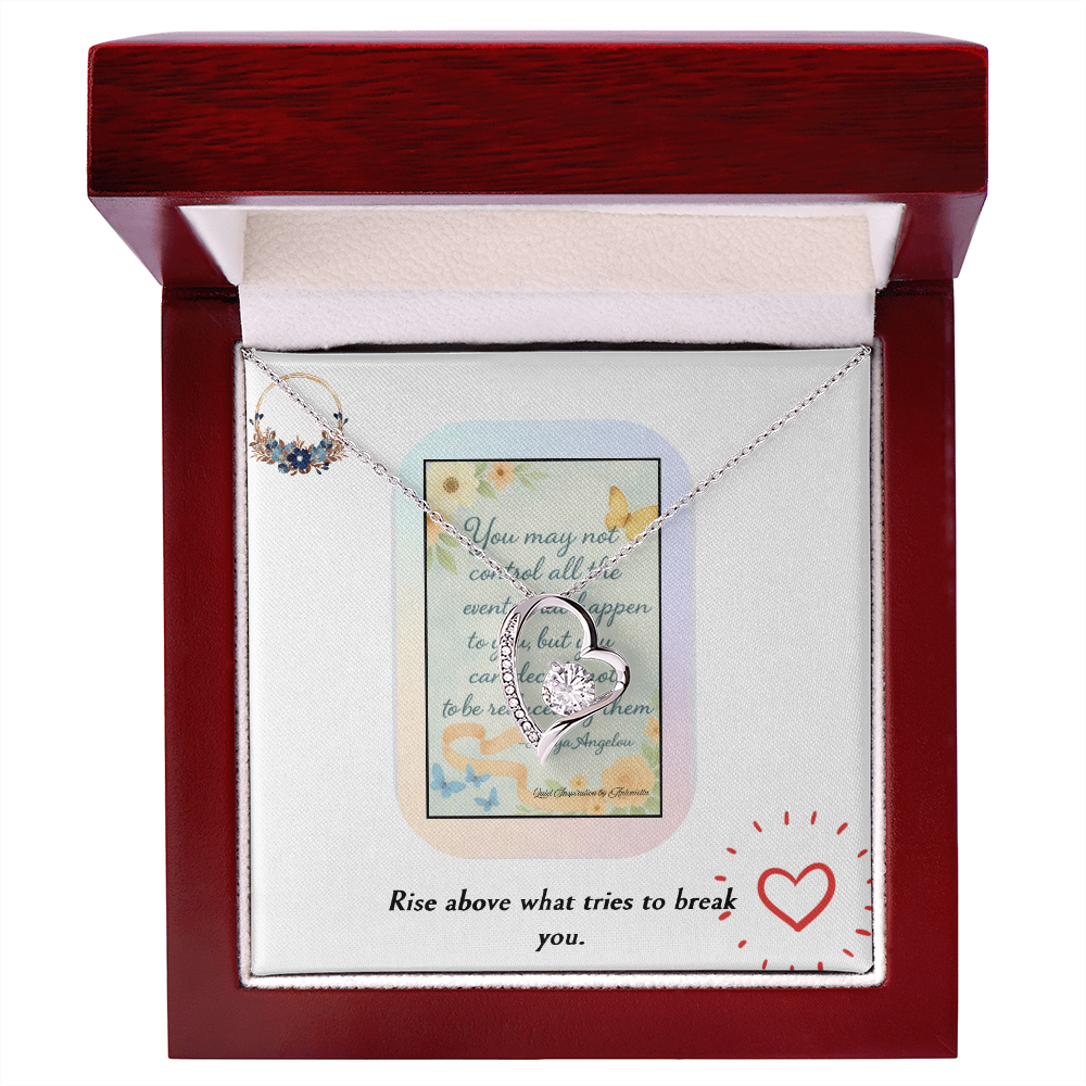 Maya Angelou Inspirational Quote Necklace – Encouragement Gift for Women | Strength, Resilience & Empowerment Jewelry