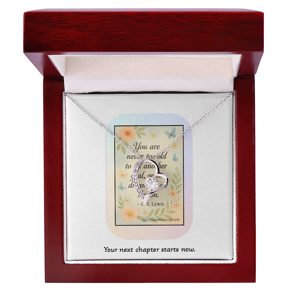 Motivational Gift for Her – Encouragement Necklace for New Beginnings, Retirement, Career Change or Milestone Birthday