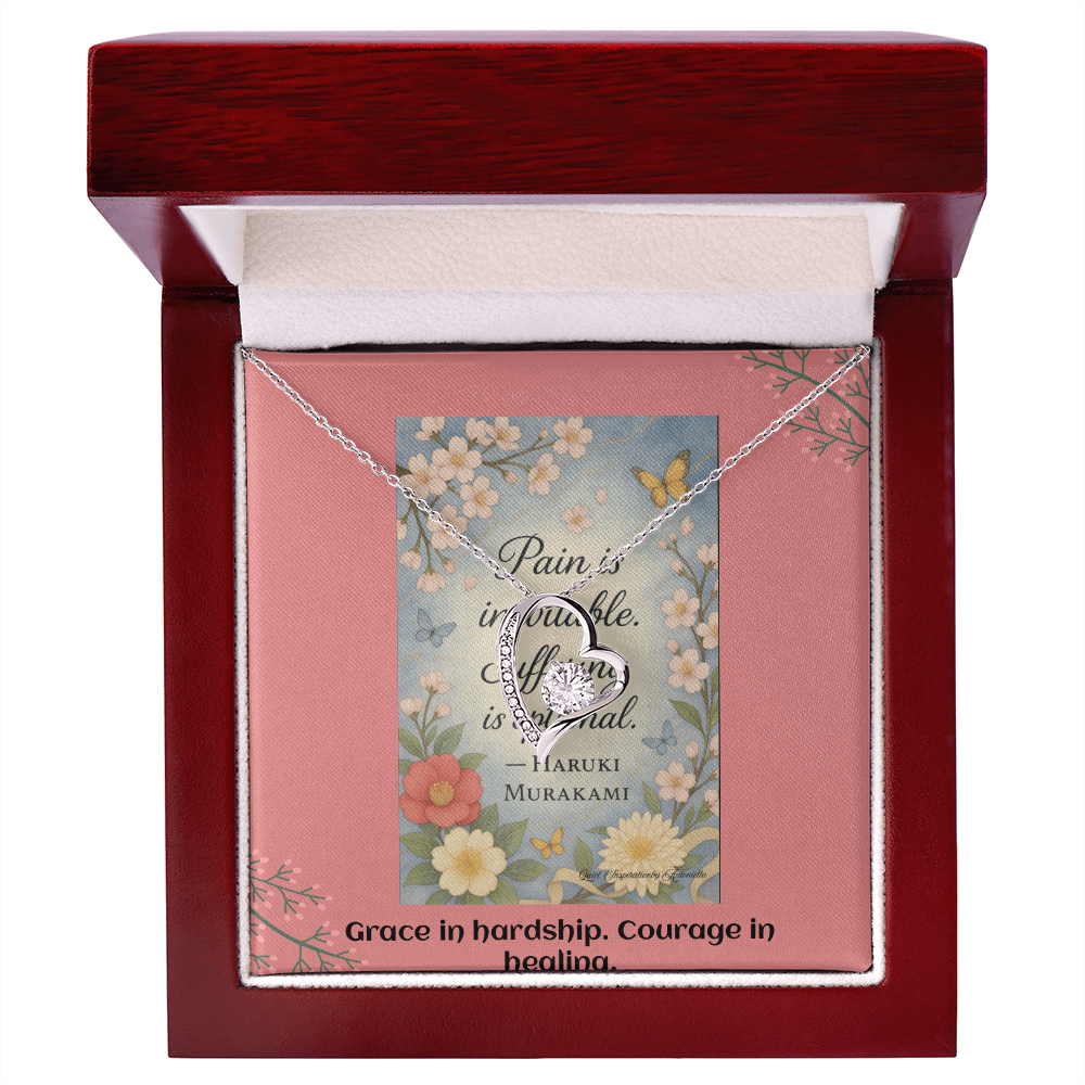 Inspirational Heart Necklace for Strength & Resilience | Meaningful Encouragement Gift for Women