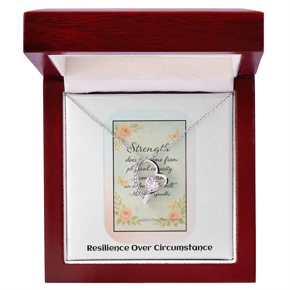 Inspirational Strength Necklace for Women – Motivational Resilience Gift About Inner Strength & Perseverance