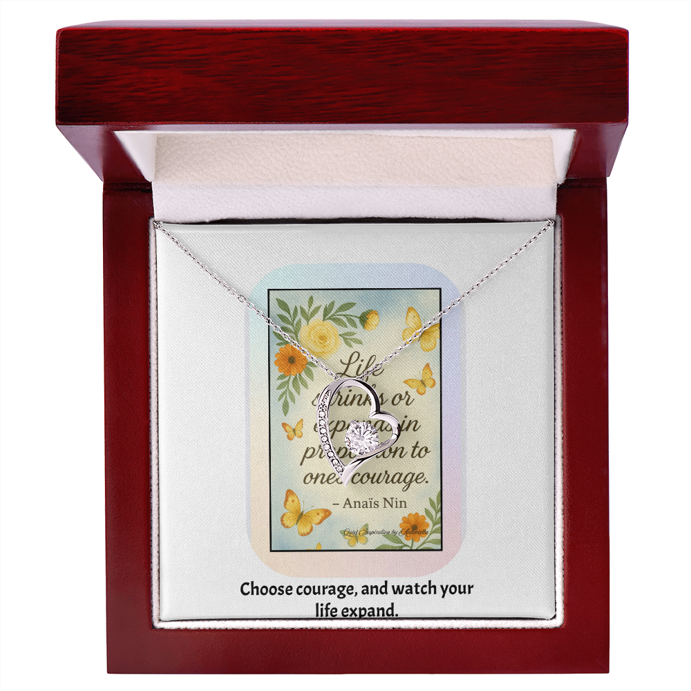 Encouragement Gift for Her – Courage Necklace for New Chapter, Graduation, Career Change or Fresh Start