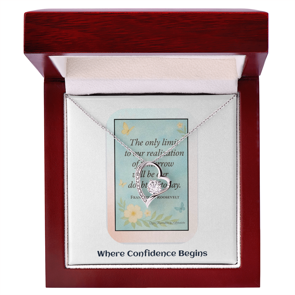 Inspirational Motivation Necklace for Women – Overcome Self-Doubt & Believe in Your Future – Encouragement Gift for Strength and Success