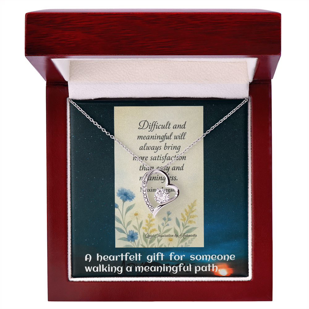 Inspirational Heart Pendant Necklace – Encouragement Gift for Women | Uplifting Jewelry for Difficult Times