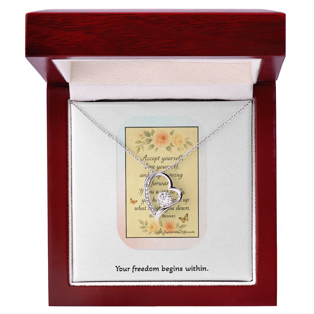 Motivational Gift for Women – Self Love & Letting Go Necklace for Healing, Personal Growth & New Beginnings