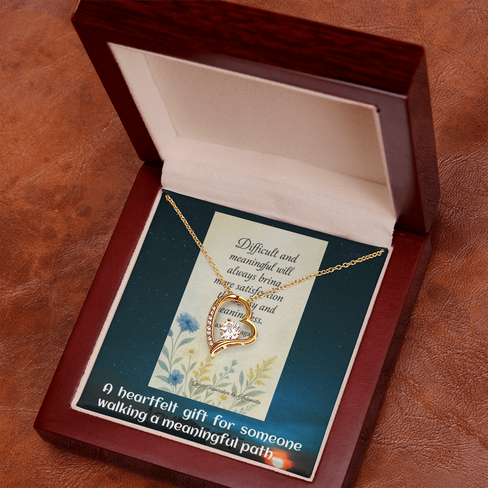 Inspirational Heart Pendant Necklace – Encouragement Gift for Women | Uplifting Jewelry for Difficult Times