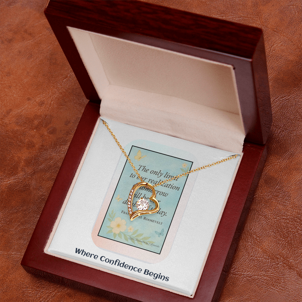 Inspirational Motivation Necklace for Women – Overcome Self-Doubt & Believe in Your Future – Encouragement Gift for Strength and Success