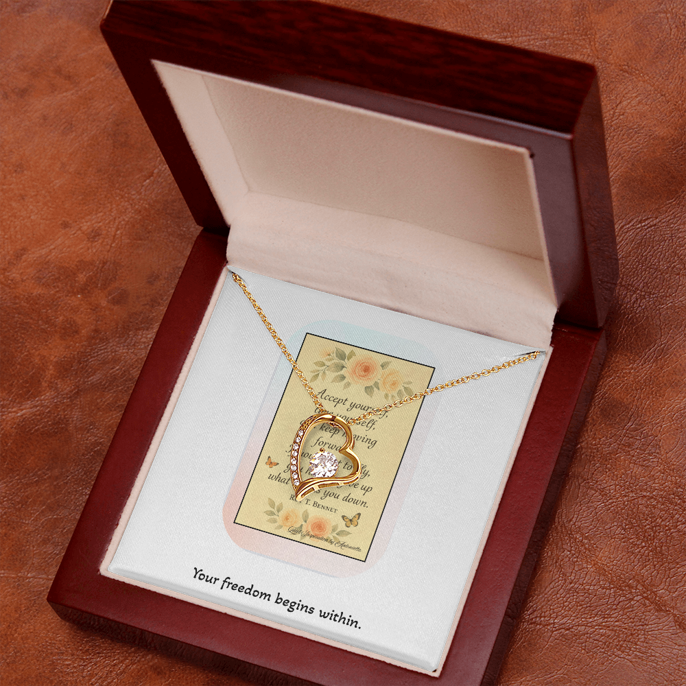 Motivational Gift for Women – Self Love & Letting Go Necklace for Healing, Personal Growth & New Beginnings