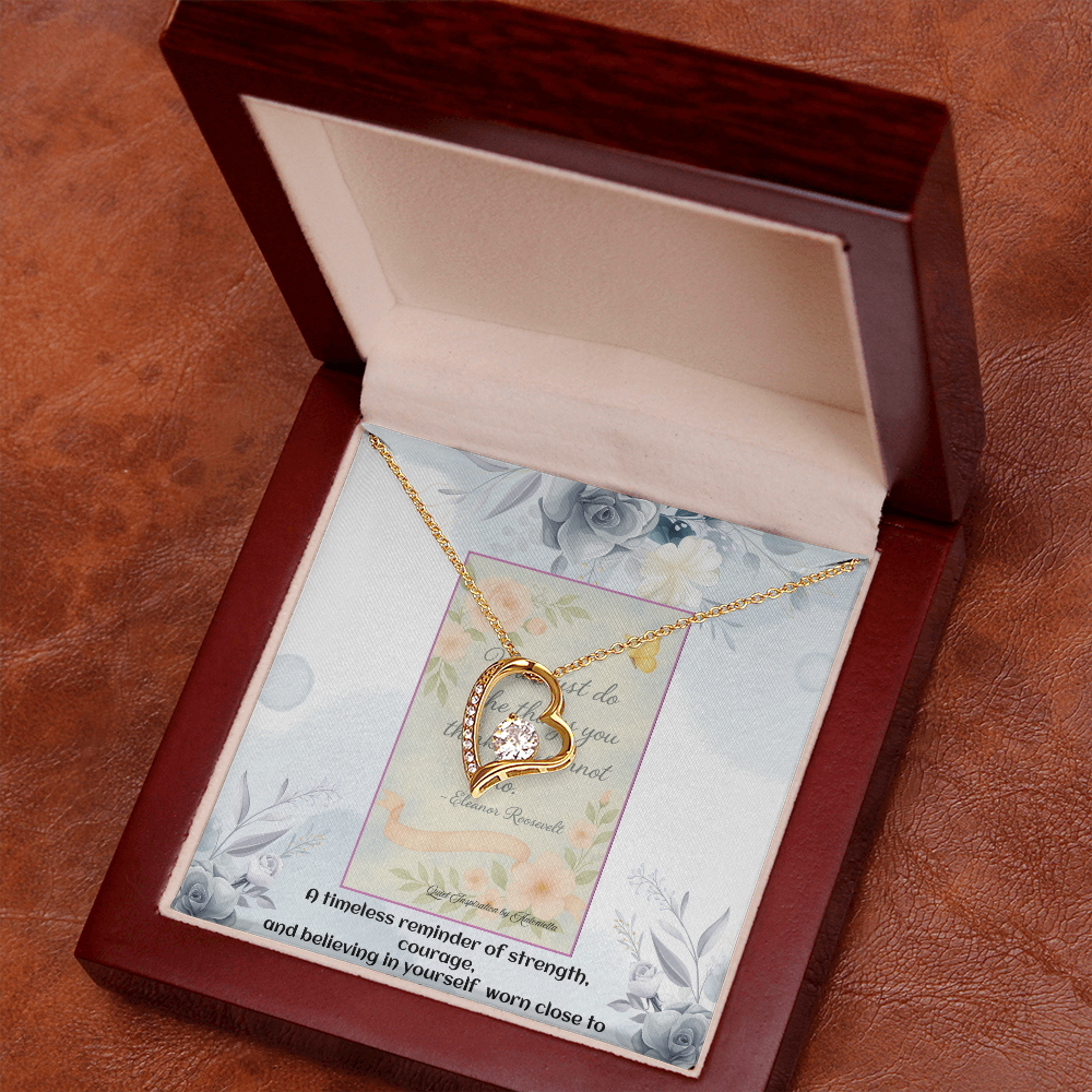 Inspirational Heart Necklace Gift for Her – Encouragement Jewelry for Daughter, Wife, Girlfriend or Best Friend