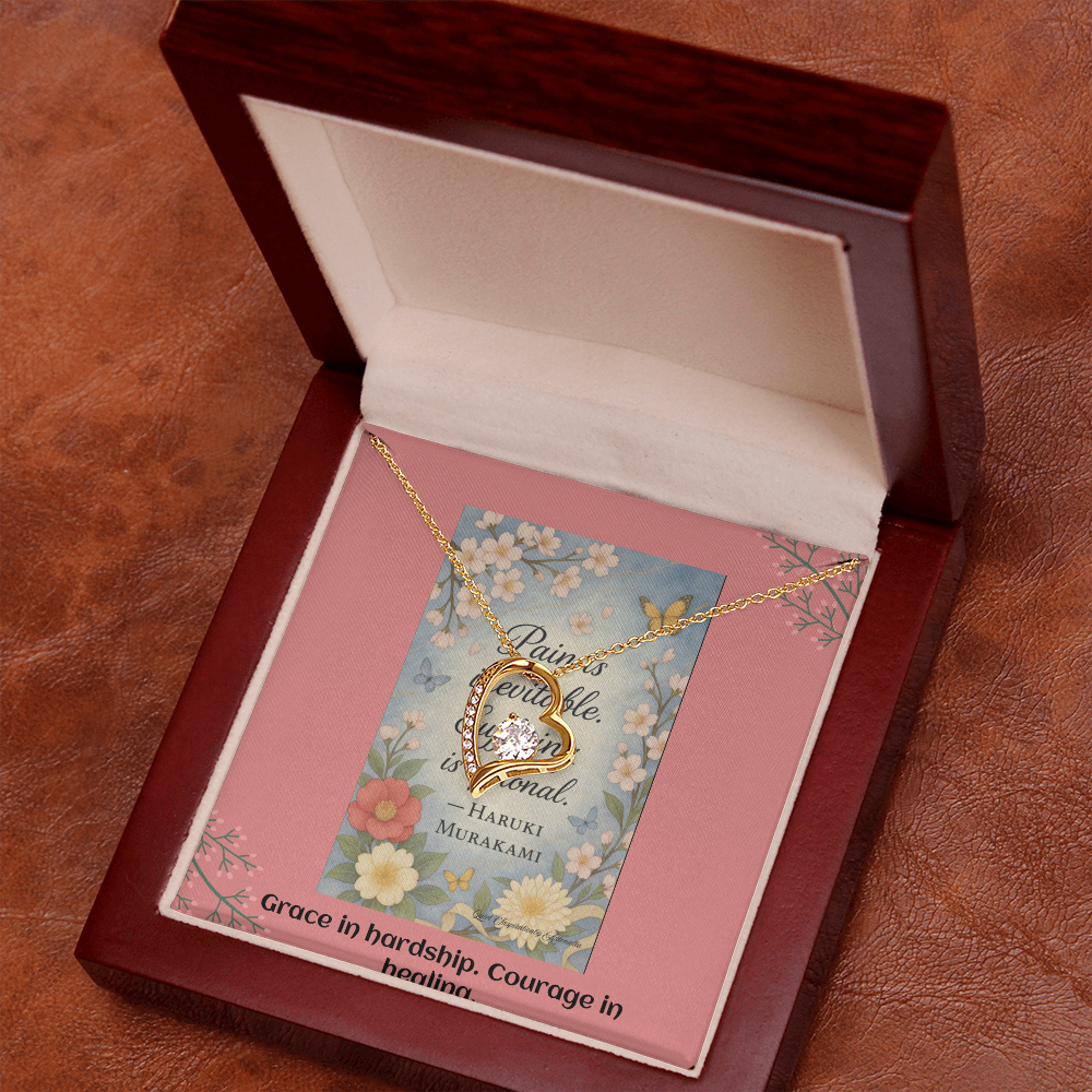 Inspirational Heart Necklace for Strength & Resilience | Meaningful Encouragement Gift for Women