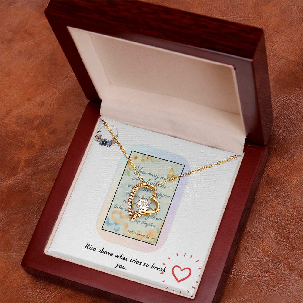 Maya Angelou Inspirational Quote Necklace – Encouragement Gift for Women | Strength, Resilience & Empowerment Jewelry