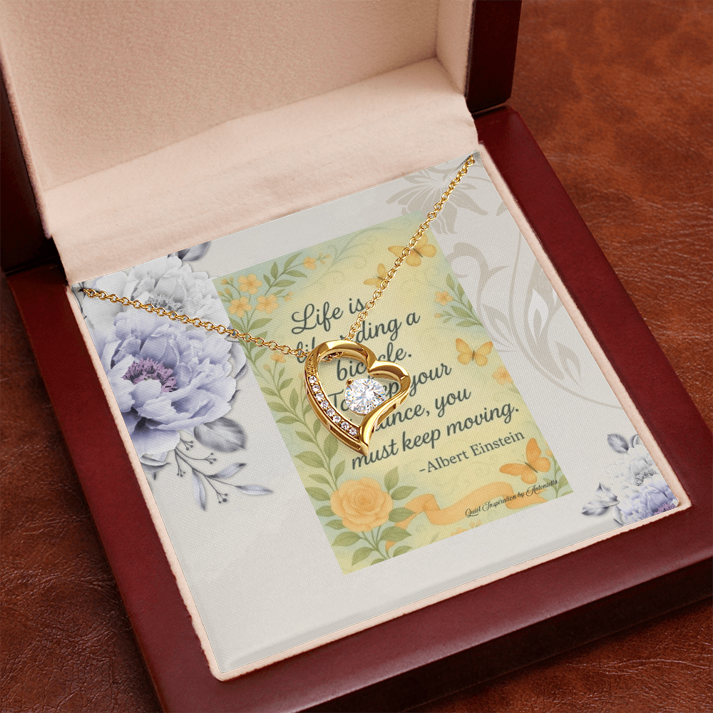 Inspirational Balance Necklace for Her – “Keep Moving Forward” Encouragement Gift for Women | Motivational Jewelry for Life Transitions