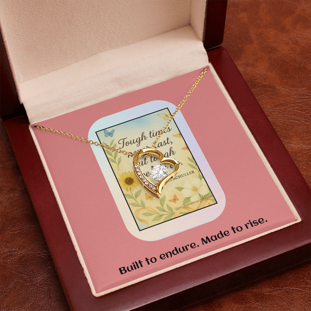 Motivational Strength Necklace for Women – Tough Times Never Last | Resilience Gift
