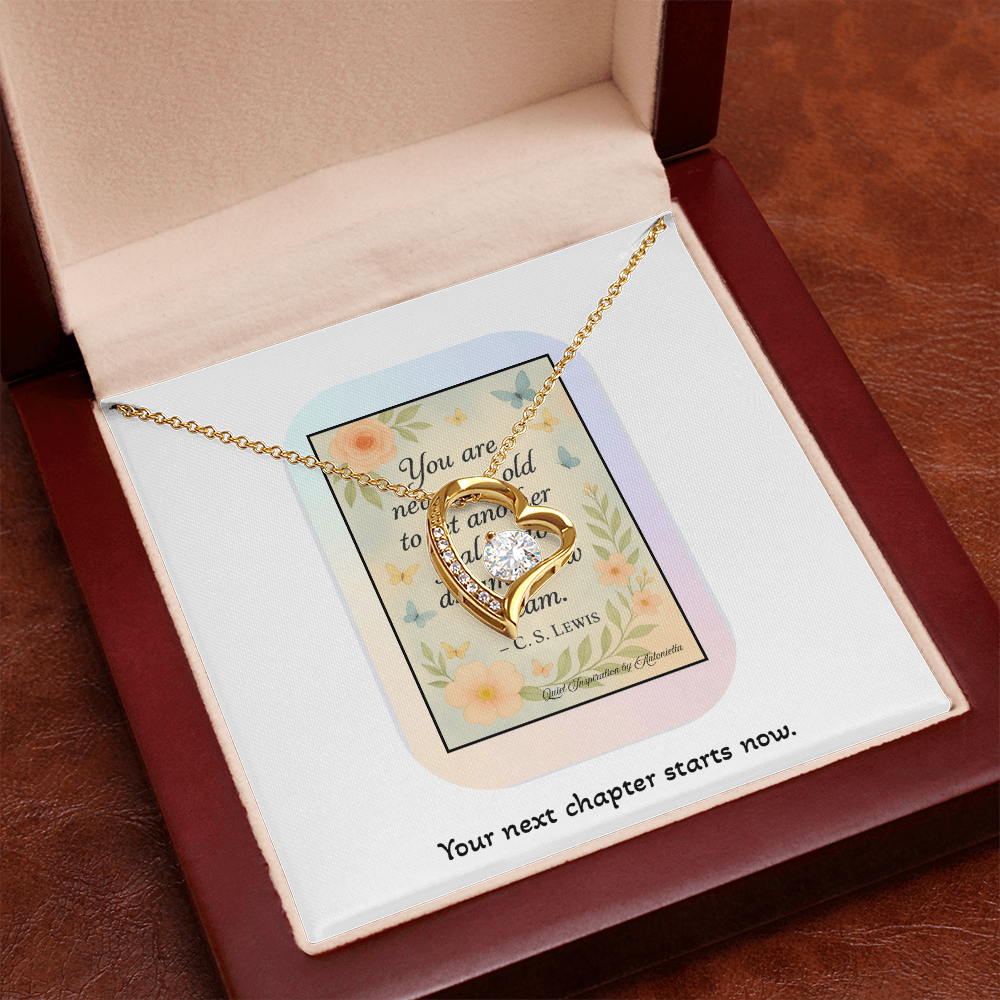 Motivational Gift for Her – Encouragement Necklace for New Beginnings, Retirement, Career Change or Milestone Birthday