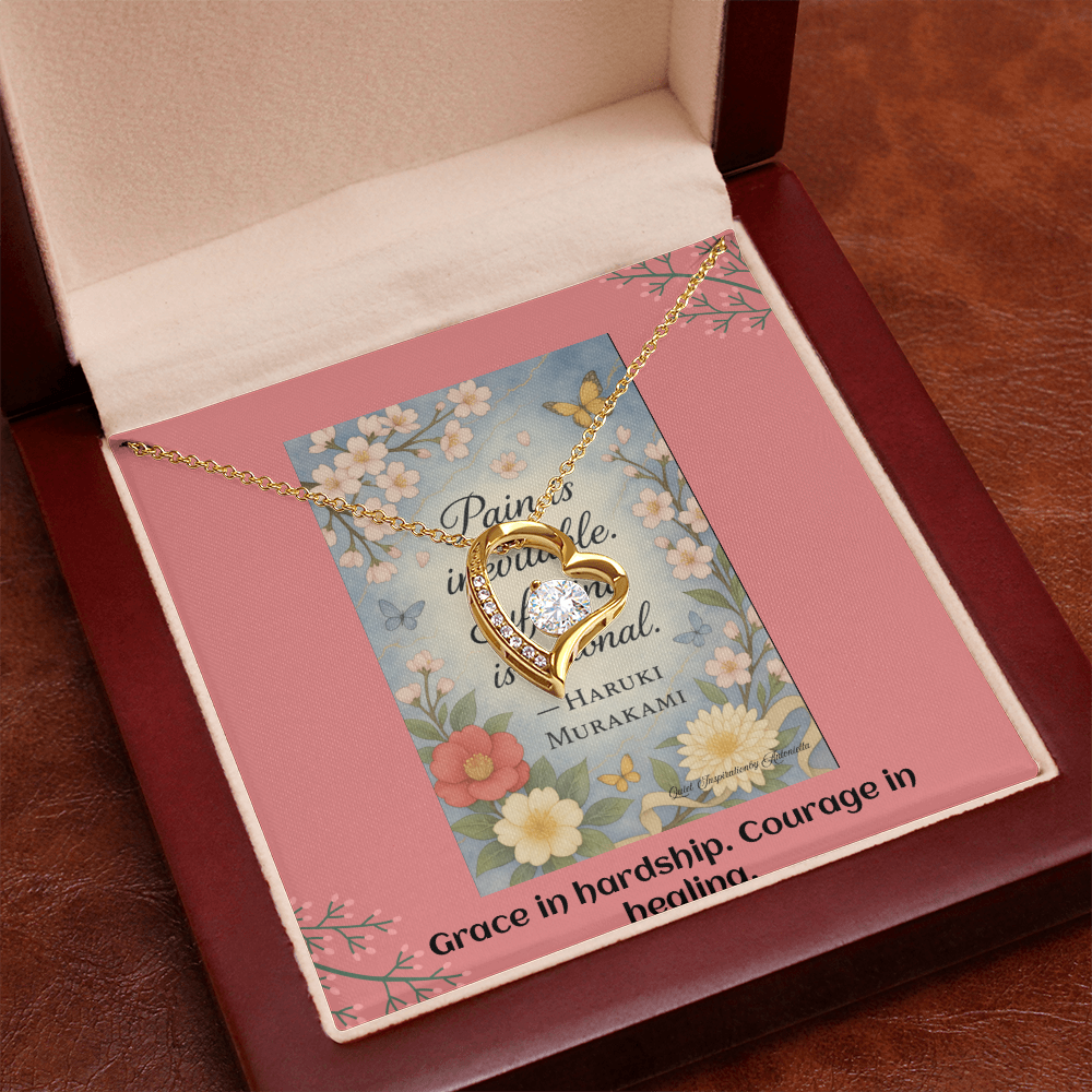 Inspirational Heart Necklace for Strength & Resilience | Meaningful Encouragement Gift for Women