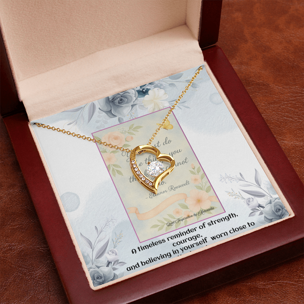 Inspirational Heart Necklace Gift for Her – Encouragement Jewelry for Daughter, Wife, Girlfriend or Best Friend