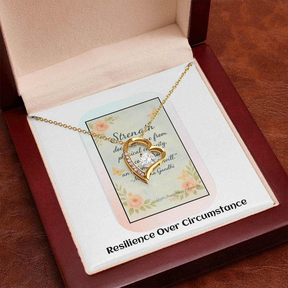 Inspirational Strength Necklace for Women – Motivational Resilience Gift About Inner Strength & Perseverance