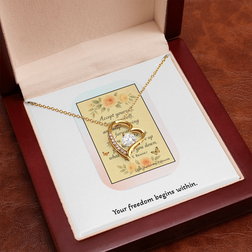 Motivational Gift for Women – Self Love & Letting Go Necklace for Healing, Personal Growth & New Beginnings