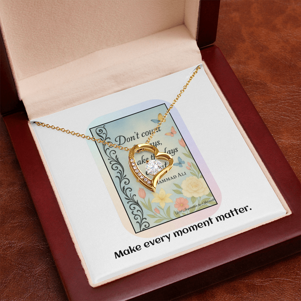 Inspirational Success Necklace – Don't Count the Days | Goal Setting & Motivation Gift for Her