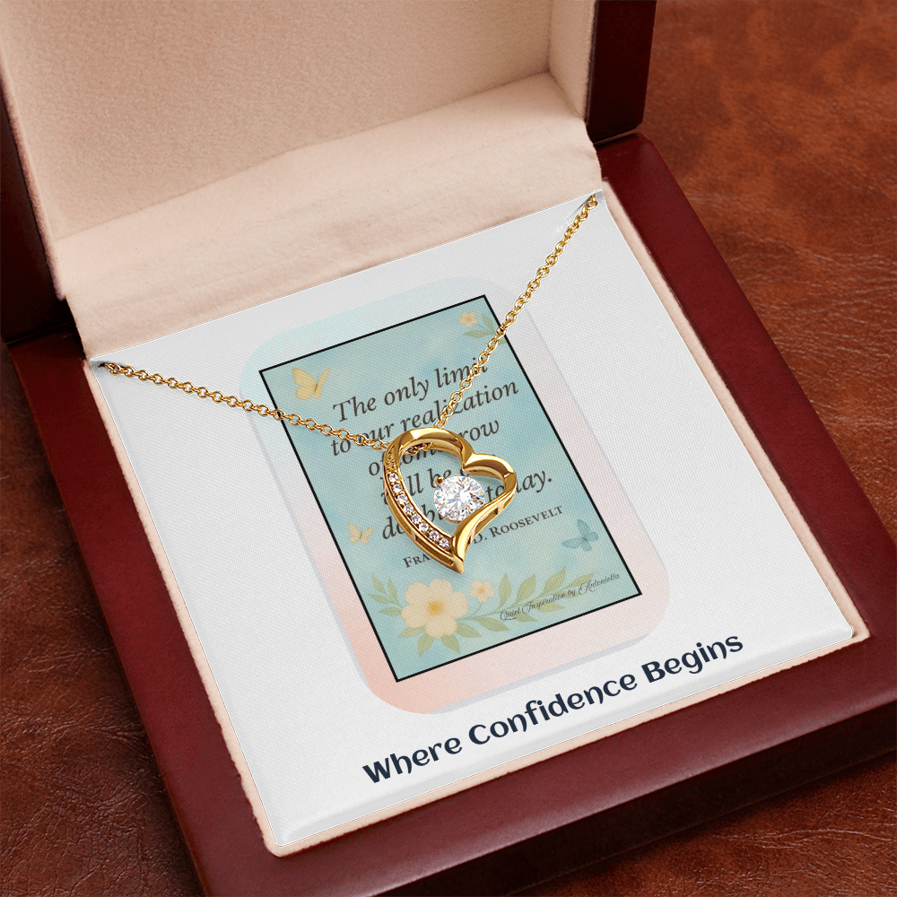 Inspirational Motivation Necklace for Women – Overcome Self-Doubt & Believe in Your Future – Encouragement Gift for Strength and Success