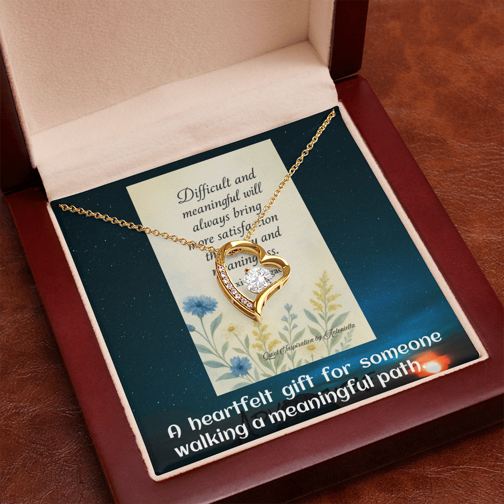 Inspirational Heart Pendant Necklace – Encouragement Gift for Women | Uplifting Jewelry for Difficult Times
