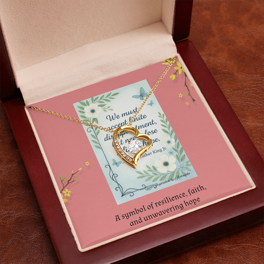 Encouragement Gift for Her – Inspirational Heart Necklace | Hope & Strength Jewelry for Daughter, Wife, Sister or Best Friend