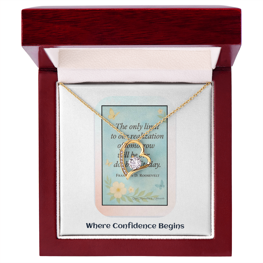Inspirational Motivation Necklace for Women – Overcome Self-Doubt & Believe in Your Future – Encouragement Gift for Strength and Success