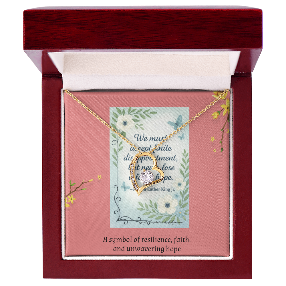 Encouragement Gift for Her – Inspirational Heart Necklace | Hope & Strength Jewelry for Daughter, Wife, Sister or Best Friend