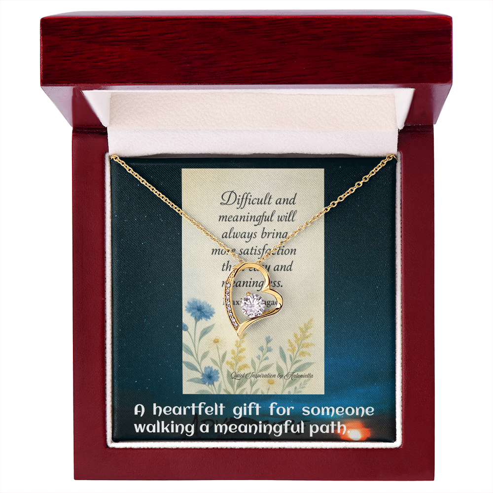 Inspirational Heart Pendant Necklace – Encouragement Gift for Women | Uplifting Jewelry for Difficult Times