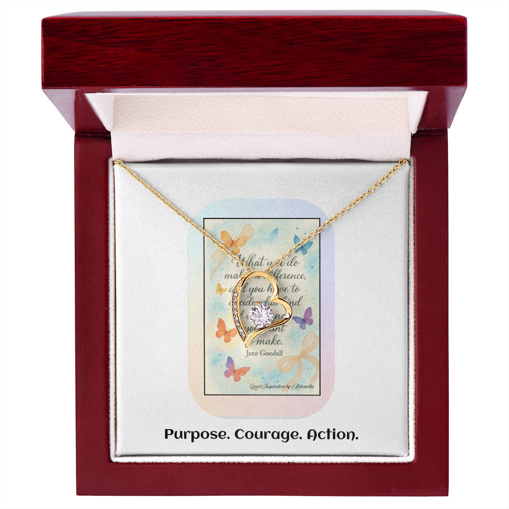 Inspirational Necklace for Women – “Be the Difference” Empowerment Gift for Leaders, Graduates & Change-Make