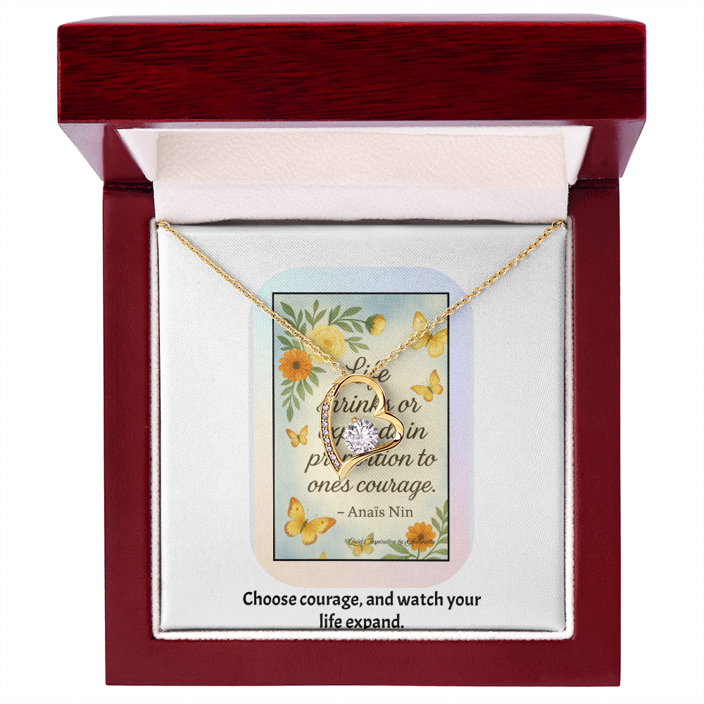 Encouragement Gift for Her – Courage Necklace for New Chapter, Graduation, Career Change or Fresh Start