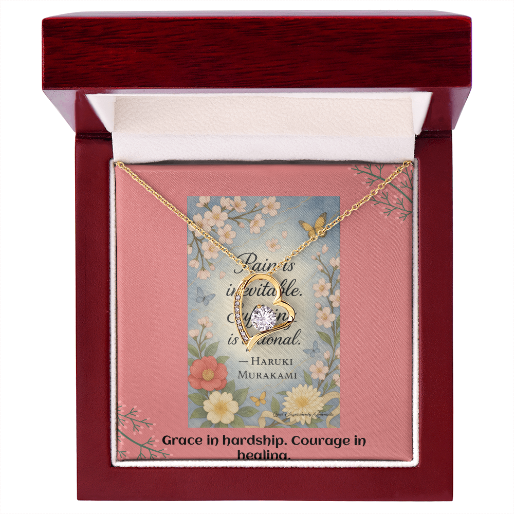 Inspirational Heart Necklace for Strength & Resilience | Meaningful Encouragement Gift for Women