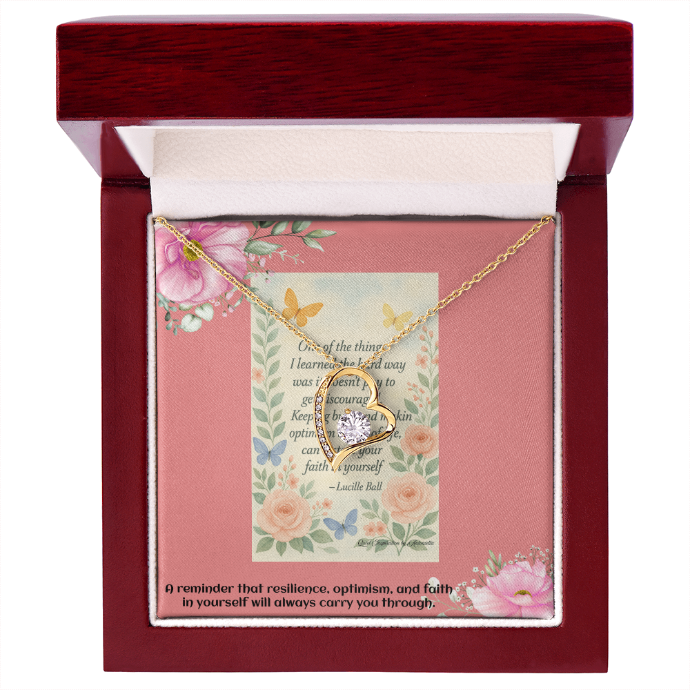 Encouragement Gift for Her – Inspirational Heart Necklace for Daughter, Wife, Sister or Best Friend