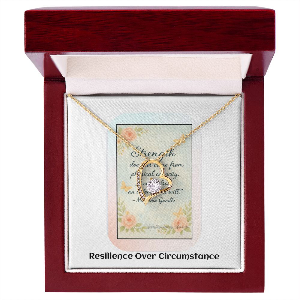 Inspirational Strength Necklace for Women – Motivational Resilience Gift About Inner Strength & Perseverance